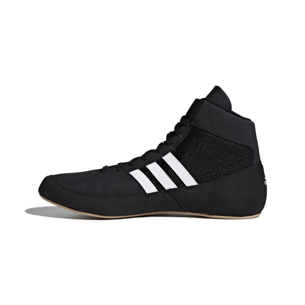 NWT Adidas HVC Wrestling Shoes Sneakers Black White Lightweight Grappling Sz 16 - Picture 3 of 10